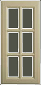 Glazed Georgian kitchen door 6 panel