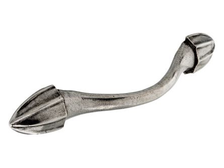 Solid Pewter Bow Kitchen Handle with Gothic Ends