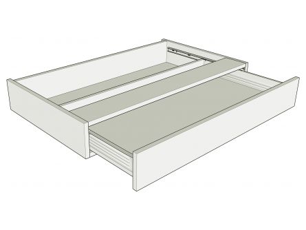 120mm high knee hole bedroom drawer unit