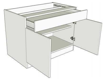 double drawerline unit with full width single  drawer