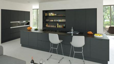 Integra matt graphite handleless kitchen