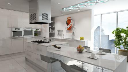 Gravity fitted kitchen in Gloss White
