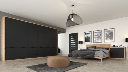 bella integra style bedroom with a matt graphite finish