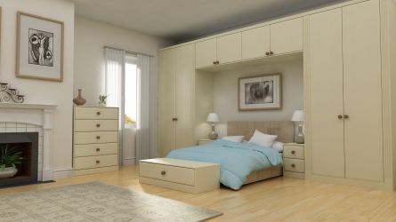 Oslo design bedroom in a Painted Oak Ivory finish