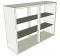 Peninsula Glazed Double Kitchen Wall Unit Medium - shown 'as supplied' without doors/drawer fronts
