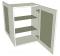 Peninsula Glazed Single Kitchen Wall Unit - Medium - shown with doors/drawer fronts