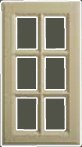 Glazed Georgian kitchen door 6 panel