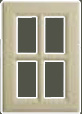 Glazed Georgian kitchen door 4 panel