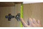 Measuring hinge position on kitchen door