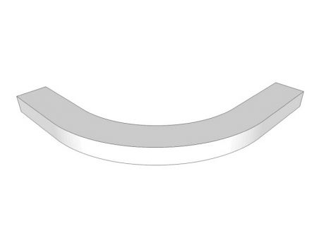 Remo Curved Cornice for Small Curved Door - Gloss Painted