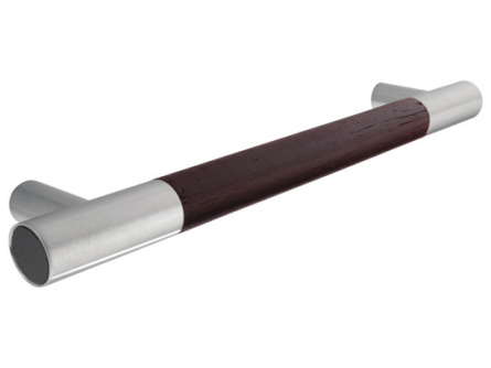 Wenge and Stainless Steel Bar Handle - 160mm