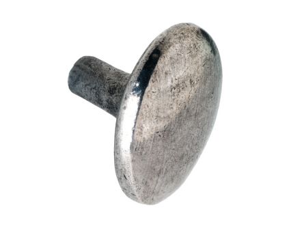 Solid Oval Pewter Knob - 44mm