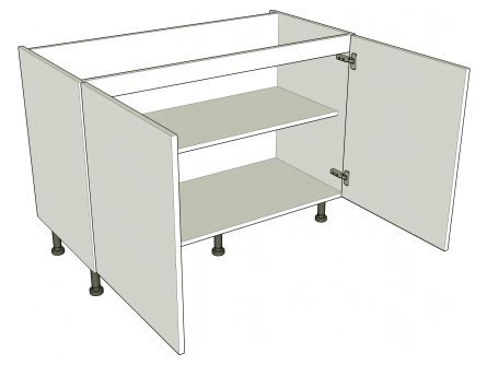 Highline Sink Kitchen Base Unit - Double - shown with doors/drawer fronts