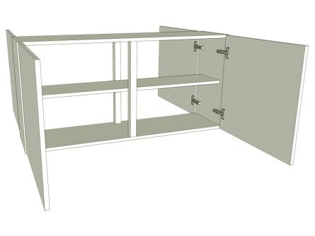 Peninsula Kitchen Wall Unit Low Double - shown with doors/drawer fronts