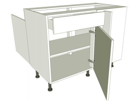 Peninsula Variable Corner Drawerline - shown with doors/drawer fronts