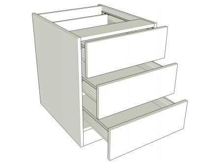 Bedside Cabinets 3 Drawer - Medium - shown with doors/drawer fronts