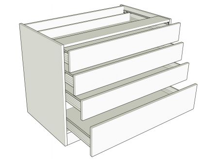 Standard height bedroom 4 drawer unit