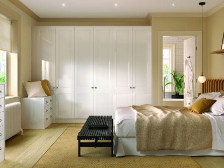 Bella Richmond bedroom in High Gloss White finish
