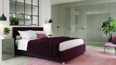 Zurfiz bedroom in Ultragloss Stone Grey