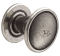 Solid Pewter Knob with Backplate - 30mm