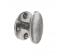 Solid Pewter Knob with Backplate - 50mm