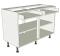 Peninsula Double Drawerline Kitchen Base Unit - shown 'as supplied' without doors/drawer fronts