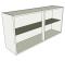 Glazed Double Kitchen Wall Unit -Low (575mm high) - shown 'as supplied' without doors/drawer fronts