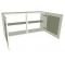 Glazed Double Kitchen Wall Unit -Low (575mm high) - shown with doors/drawer fronts