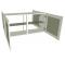 Peninsula Glazed Double Kitchen Wall Unit - Low - shown with doors/drawer fronts