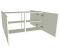 Peninsula Kitchen Wall Unit Low Double - shown with doors/drawer fronts