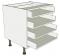 Low Level 4 Drawer Base Unit - shown 'as supplied' without doors/drawer fronts
