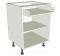 Peninsula Single Drawerline Kitchen Base Unit - shown 'as supplied' without doors/drawer fronts