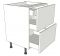 2 Drawer Base Unit with Internal Cutlery Drawer - shown with doors/drawer fronts