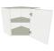 Diagonal Corner Kitchen Wall Unit - Low - shown with doors/drawer fronts