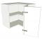 Corner Kitchen Wall Unit 'L' Shape Low - shown with doors/drawer fronts