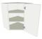Diagonal Corner Kitchen Wall Unit - Medium - shown with doors/drawer fronts