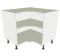 Corner Kitchen Base Unit Concave - shown 'as supplied' without doors/drawer fronts