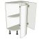 Curved Kitchen Base Unit - 560mm Deep - shown with doors/drawer fronts