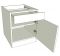 Drawerline Bedside Cabinet - Medium - shown with doors/drawer fronts