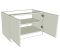 Double Highline Bedside Cabinet - Medium - shown with doors/drawer fronts
