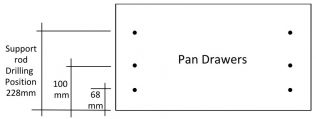 Antaro and Tandem pan drawer drilling