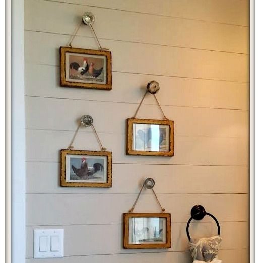 Door knob picture frame hangers