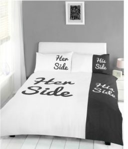 His and hers duvet set